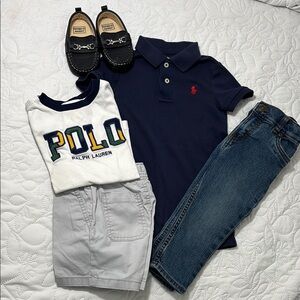 Polo by Ralph Lauren Navy and Red Kids Polo Shirt/ Carter’s/Cat&Jack. BUNDLE